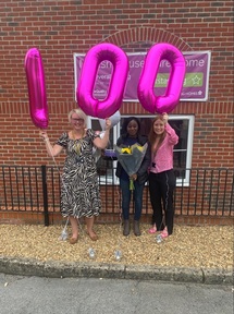 L-R - Catherine Martin with Mwarianesu Taderera and Katie McGovern Credit: Caring Homes Group.