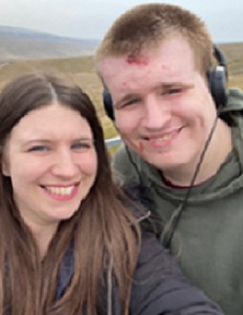 Rebecca Davis with her brother Elliot
