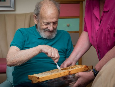 Resident Peter Hodder. Credit: Pendine Park