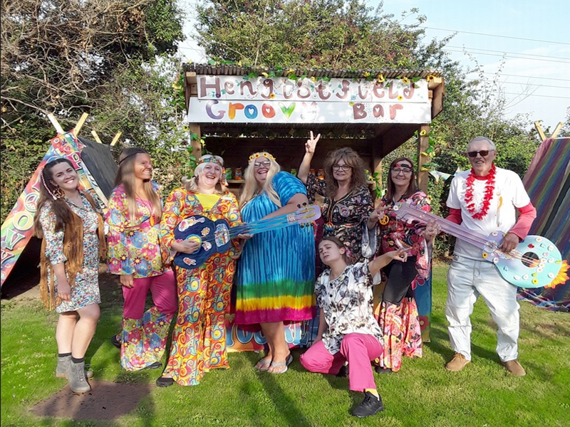 Some of the staff enjoying Woodstock. Credit: Nellsar Care Homes
