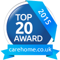 Top 20 award in 2015 on carehome.co.uk