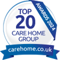 View our rating on carehome.co.uk - Top 20 care home group award 2024
