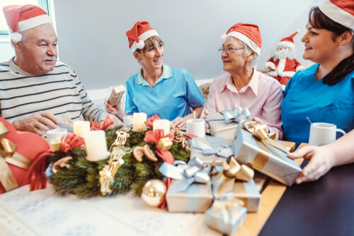 visiting care homes at Christmas